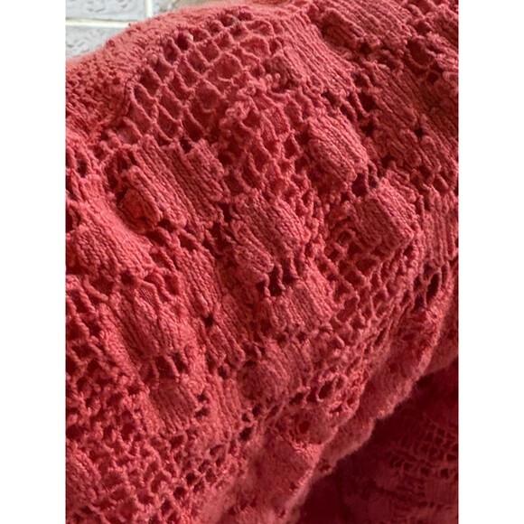 Vintage Now & Then Women’s M Skirt Orange Crochet Lined Bohemian Tiered Cowgirl - Picture 6 of 8